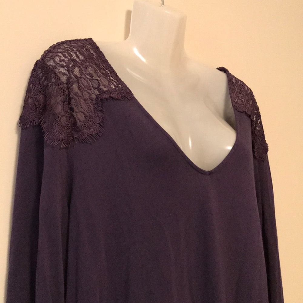 Purple with Lace Top